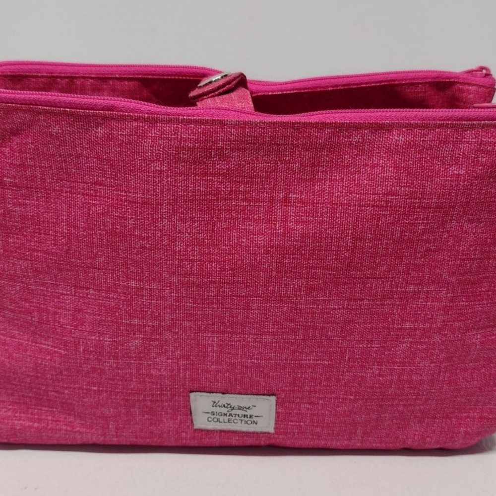 NWT-Super Swap It Pocket Purse Organizer -  Pink Crosshatch